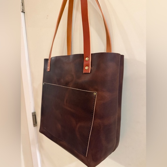 Portland Leather Mystery Tote Box Tamarindo New in original Box - Picture 8 of 16